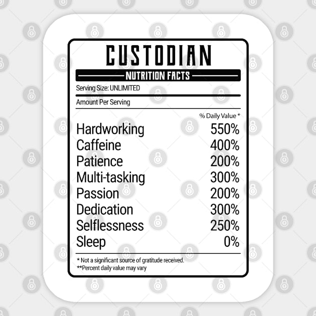 Custodian nutrition value Sticker by IndigoPine